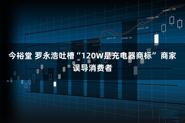 今裕堂 罗永浩吐槽“120W是充电器商标” 商家误导消费者